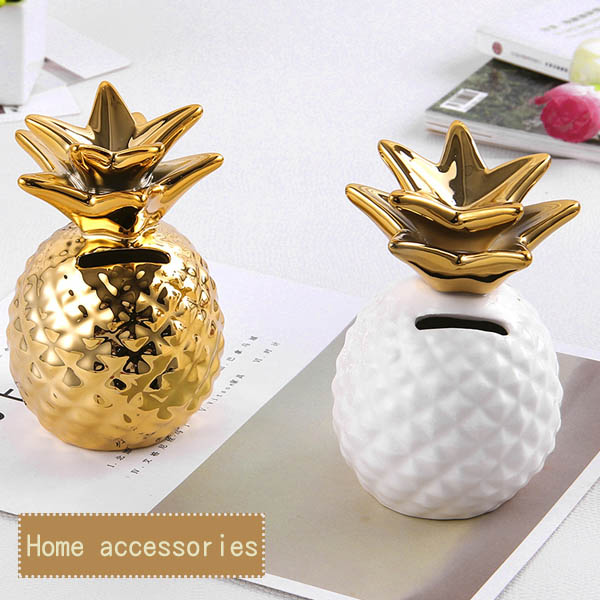 北歐金色菠蘿撲滿