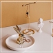 北歐鍍金兔子首飾盤