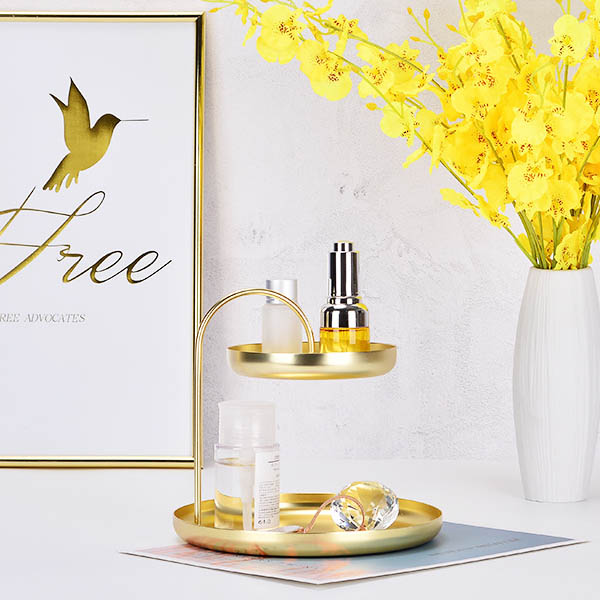 金色雙層置物盤點心盤