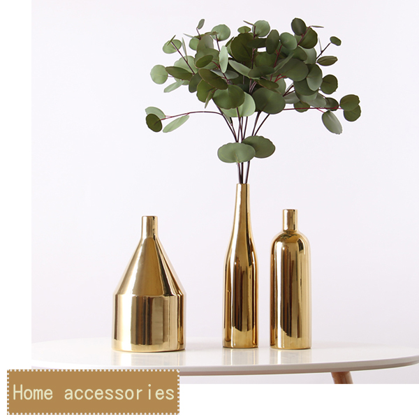 PANDORA 電鍍金色花瓶三件組